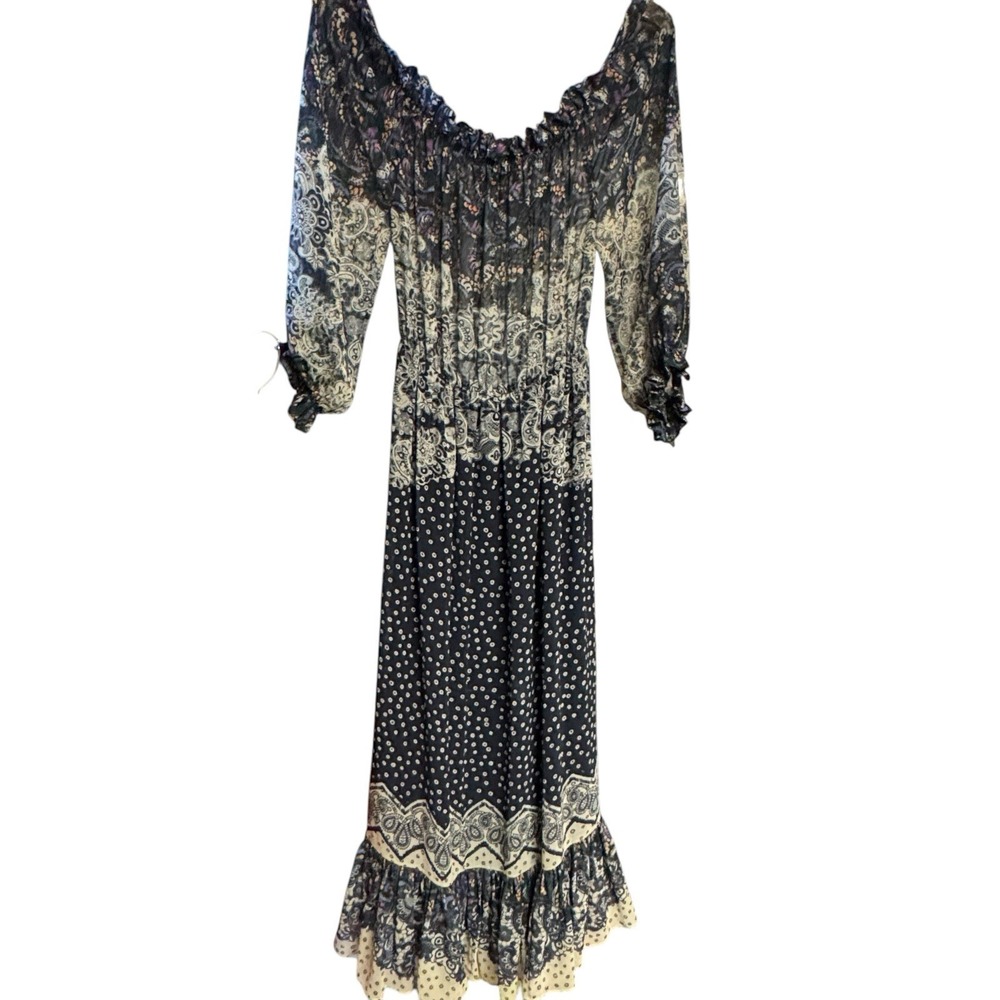 Saloni Elisa Floral Off The Shoulder Dress Size 6